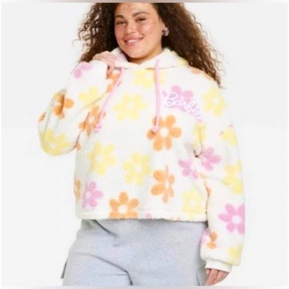 Barbie Hoodie Floral Sherpa - Picture 7 of 11